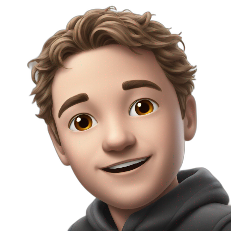 friendly brown haired boy portrait emoji
