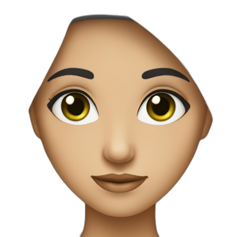 Arabic girl with green eyes and dark hair emoji