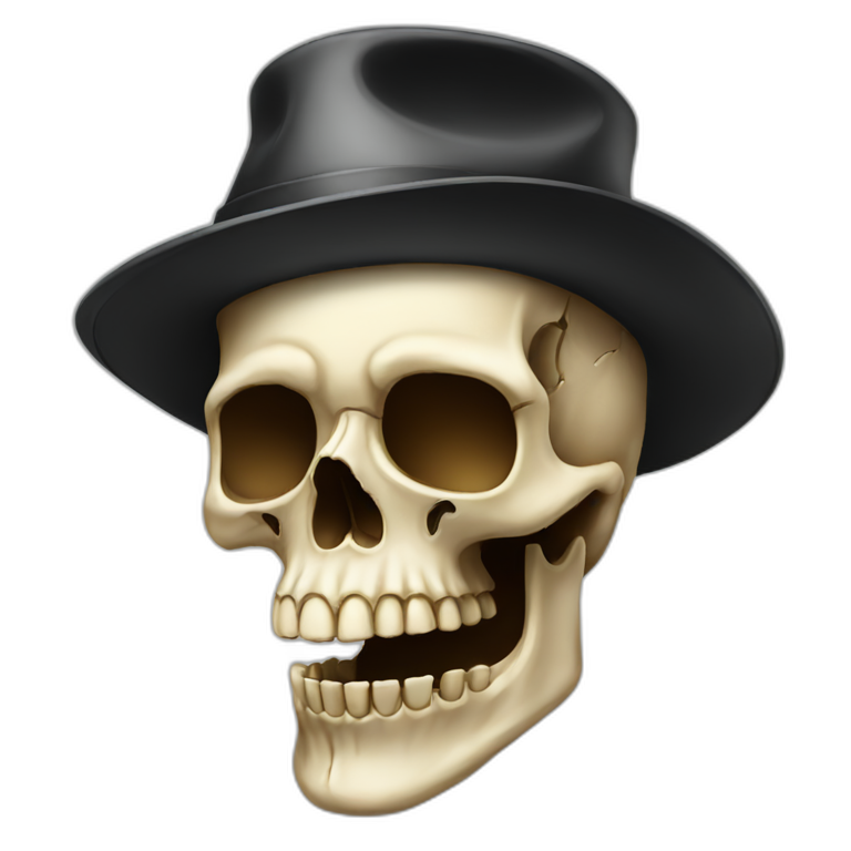 skull with hat emoji