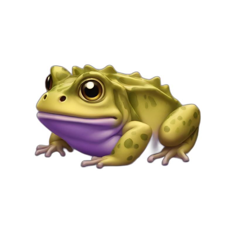 sad horned frog emoji