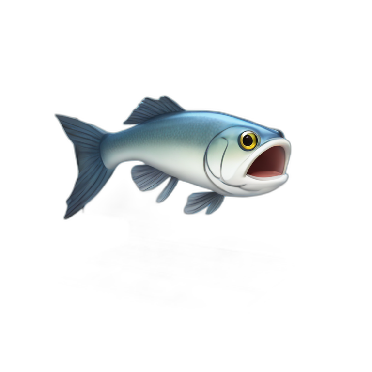 hake fish on the computer screen emoji