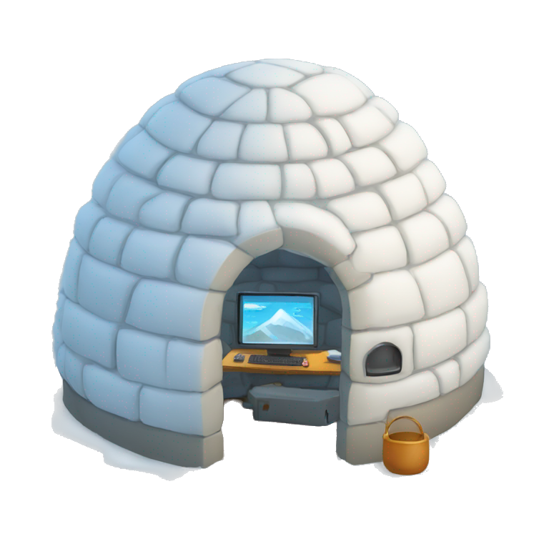 igloo with a hacker emoji