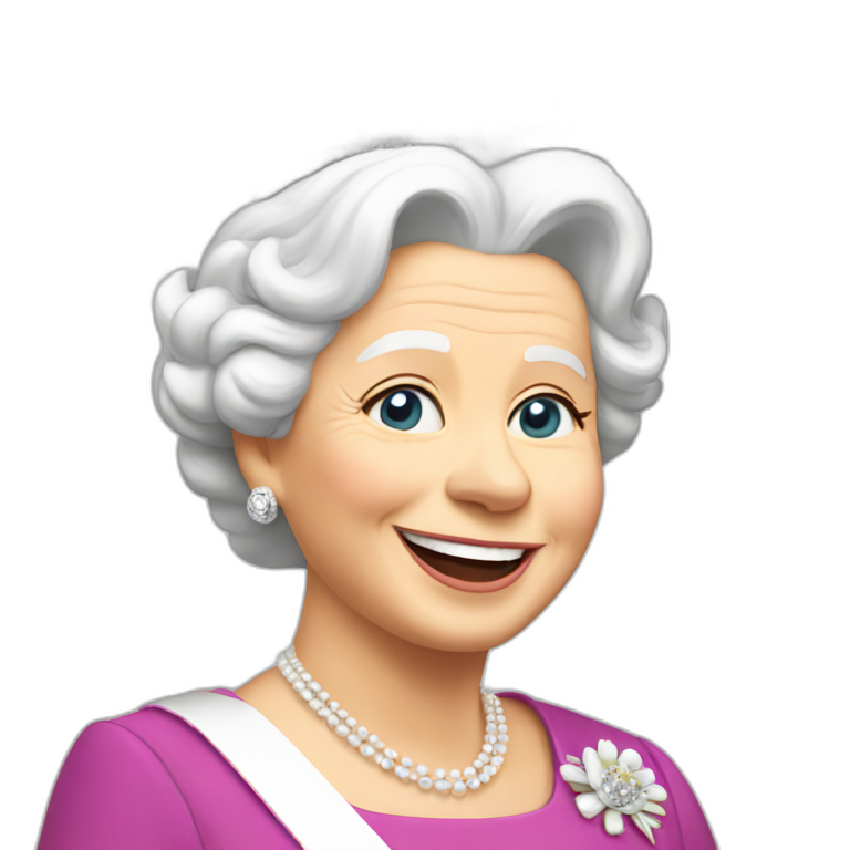 Queen Elizabeth II waving emoji