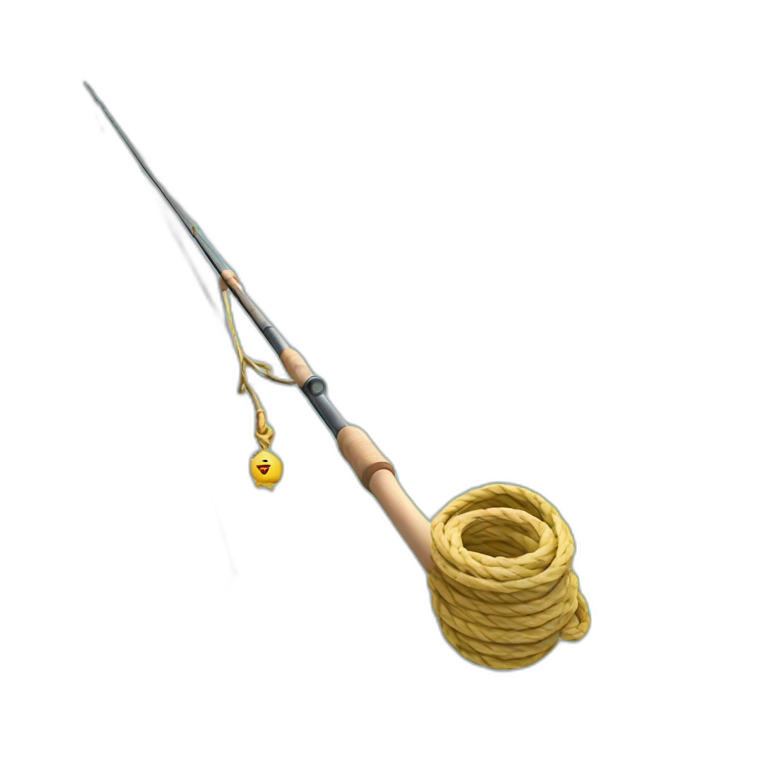 fishing rod with rope emoji