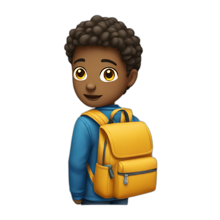 school bag kid emoji