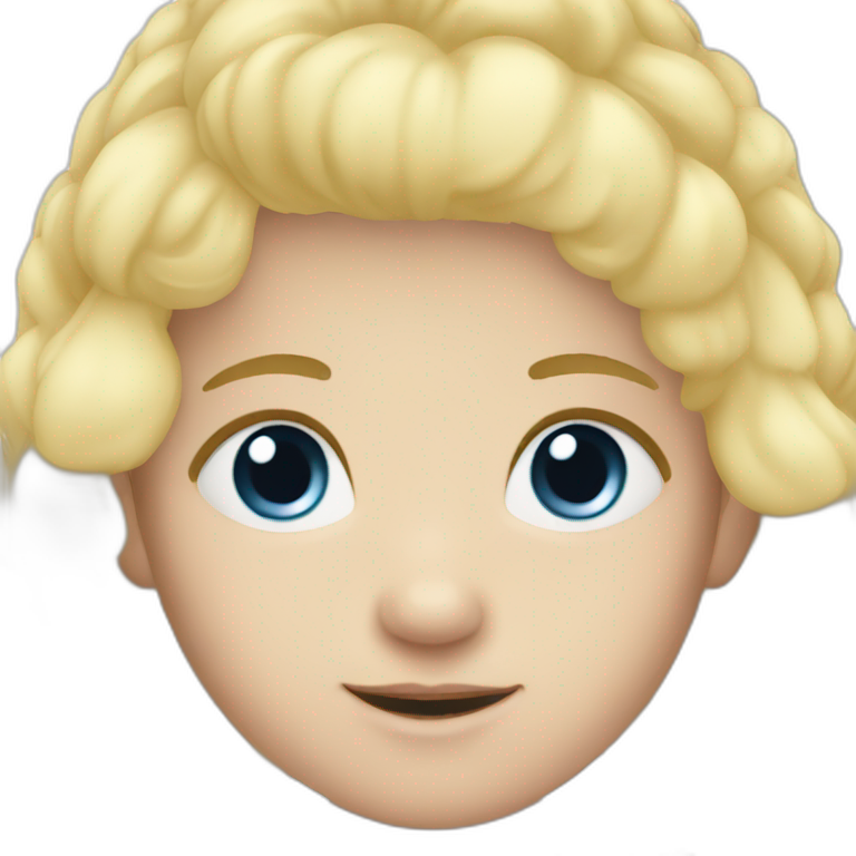 Twin blond blue eyes boy baby emoji
