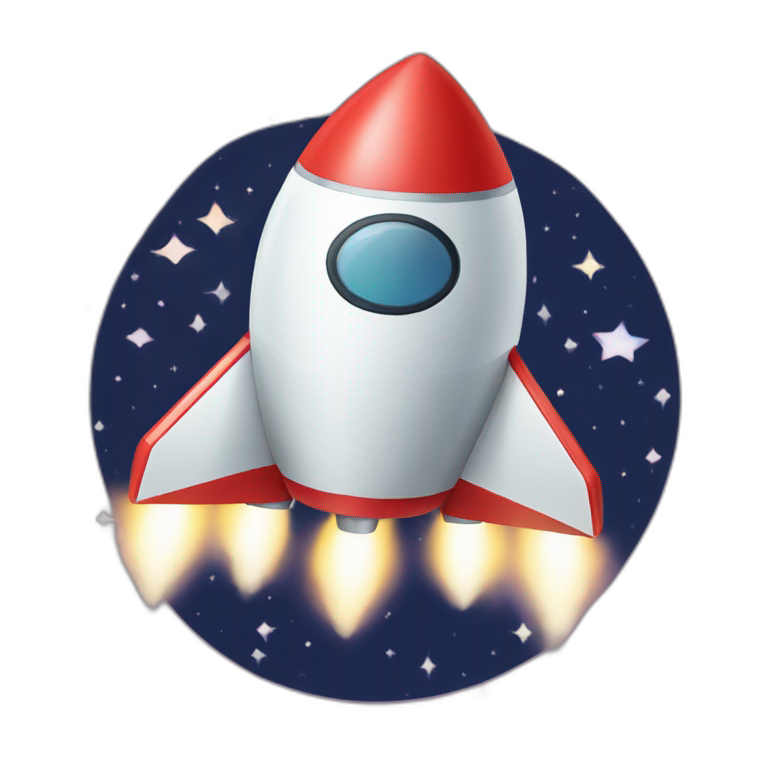 space-rocket-with-background-with-stars emoji