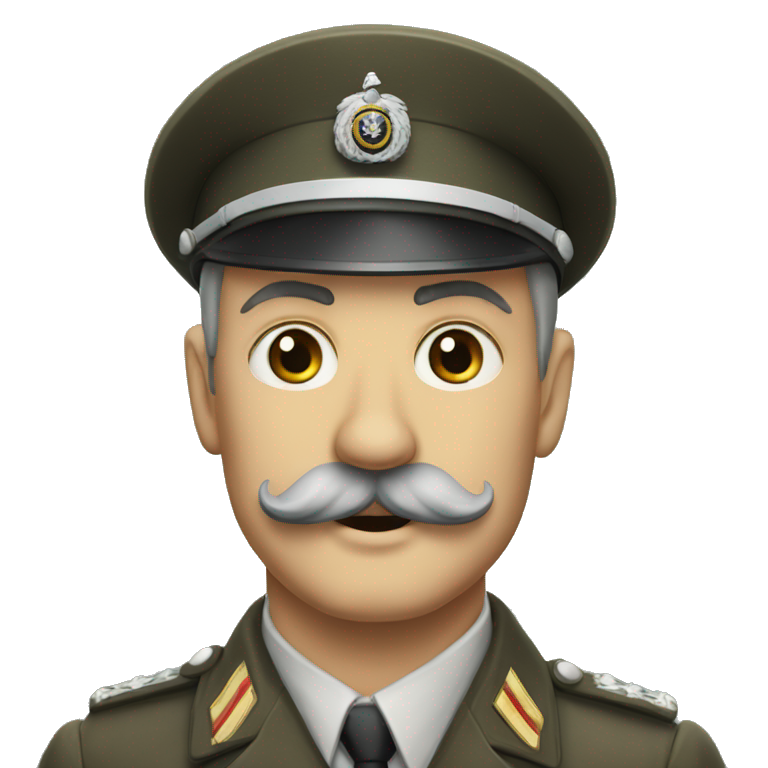 Ww2 german officer with charlie chaplins moustache emoji
