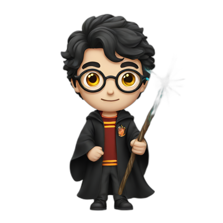 harry potter with magic wand emoji