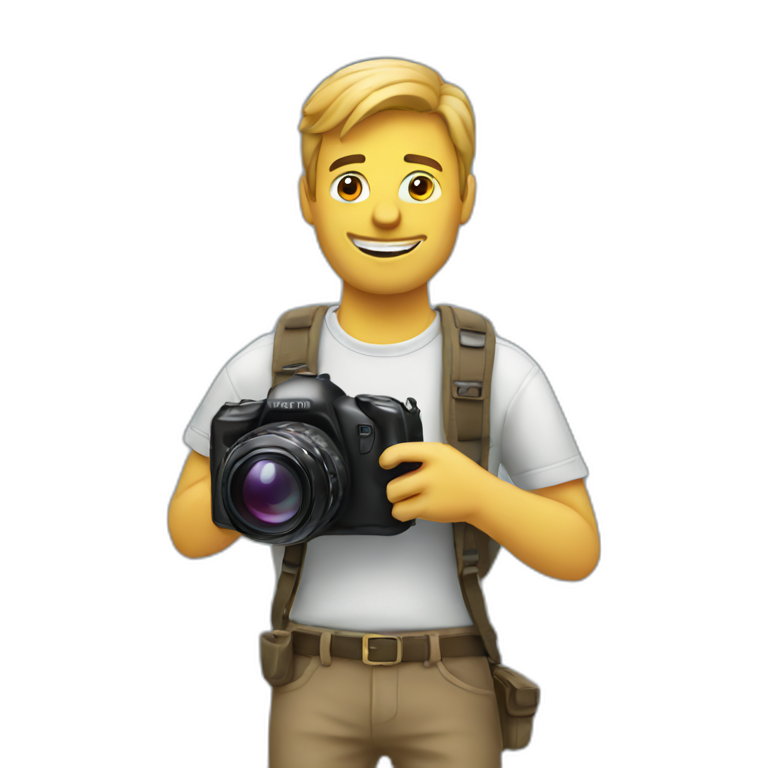 man with camera photo emoji