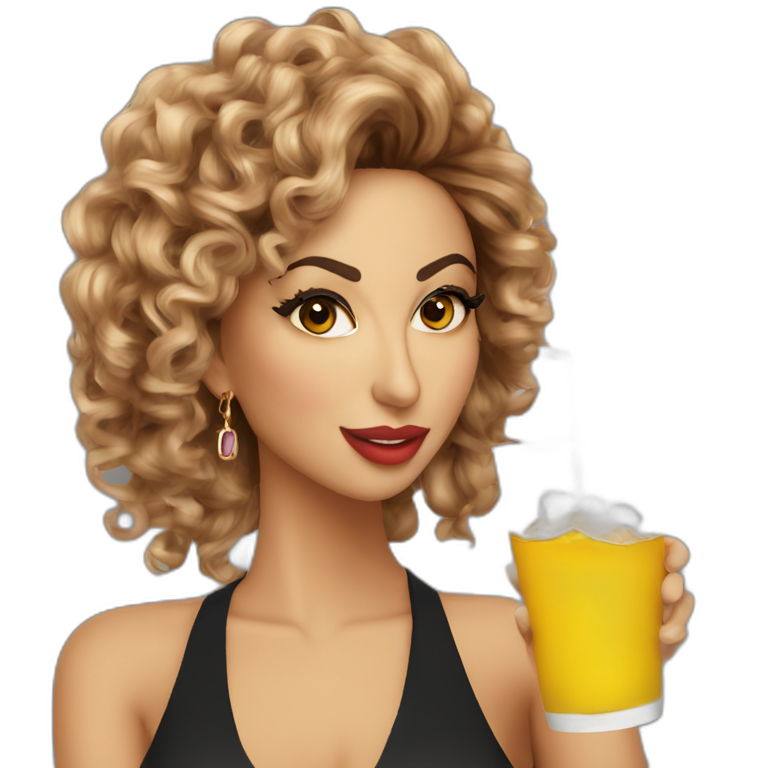 myriam fares drinking emoji