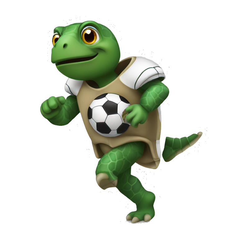 turtle playing football emoji