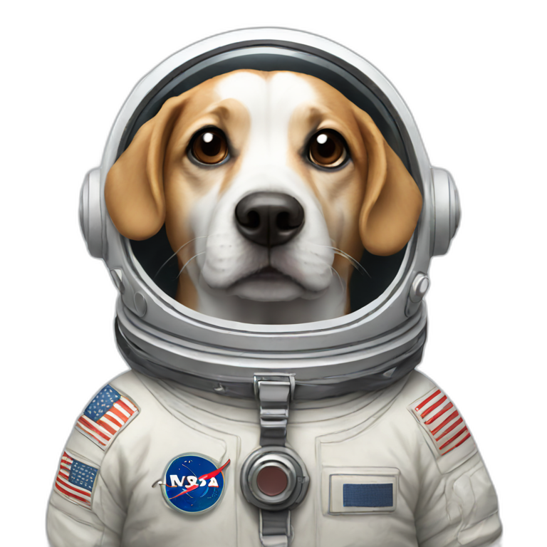 Astronaut dog emoji