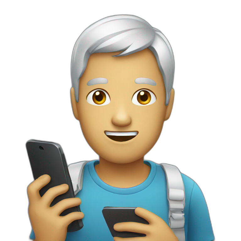 human with phone emoji
