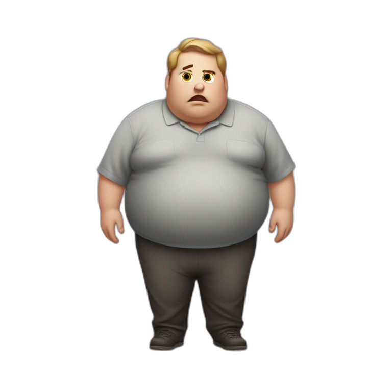 morbidly obese man emoji