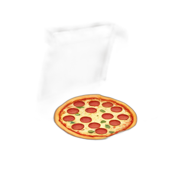 pizza in a thin cardboard box emoji