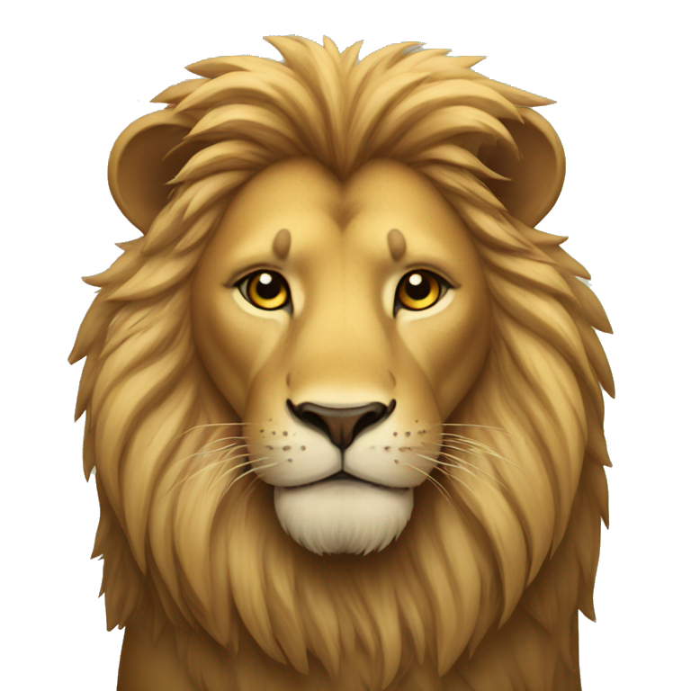 Lion with heart emoji