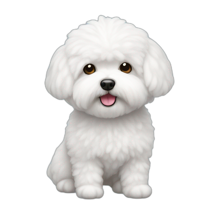 Fluffy bichon frise emoji