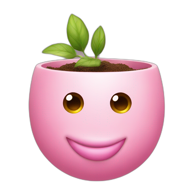 nose with a pink pot emoji