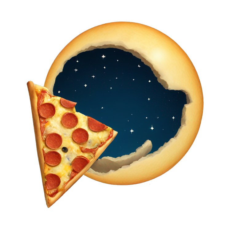 moon eating pizza emoji