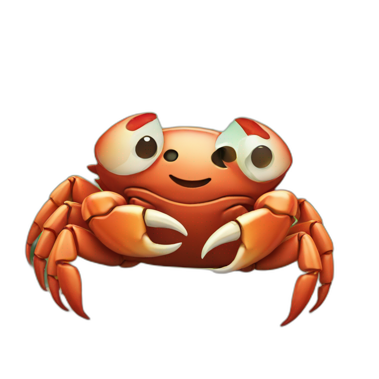 happy animal crab emoji