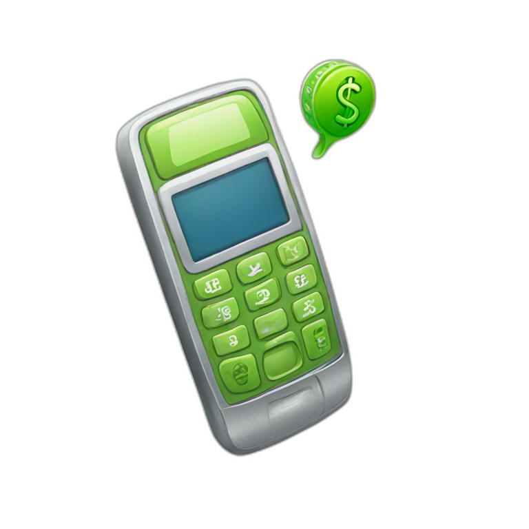 phone with dollar inside in svg emoji