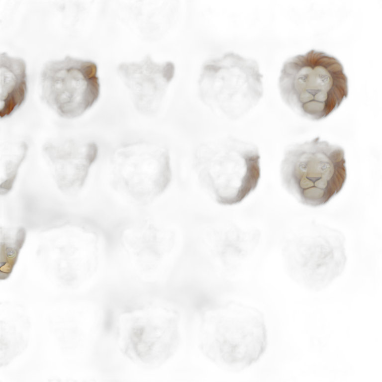 Lion king with crown like man emoji