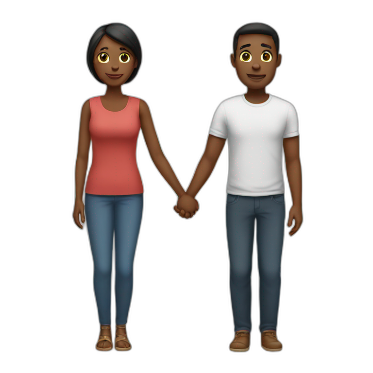 Couple holding hands emoji
