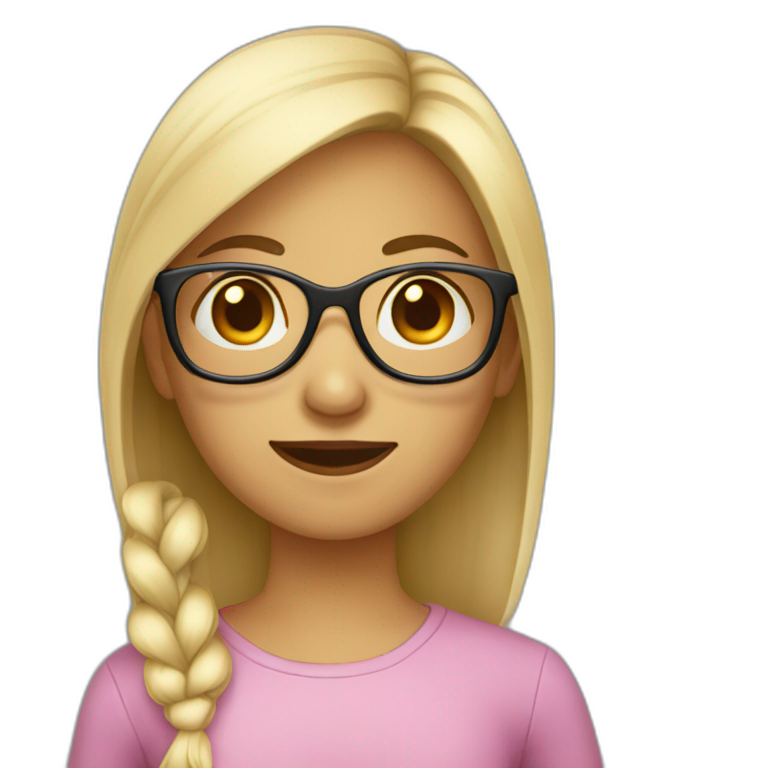 Fille avec lunette emoji