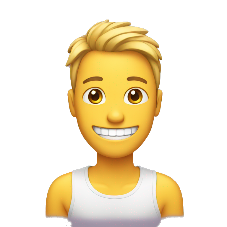smiling with teeth emoji