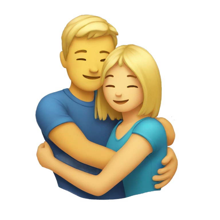two people hug emoji