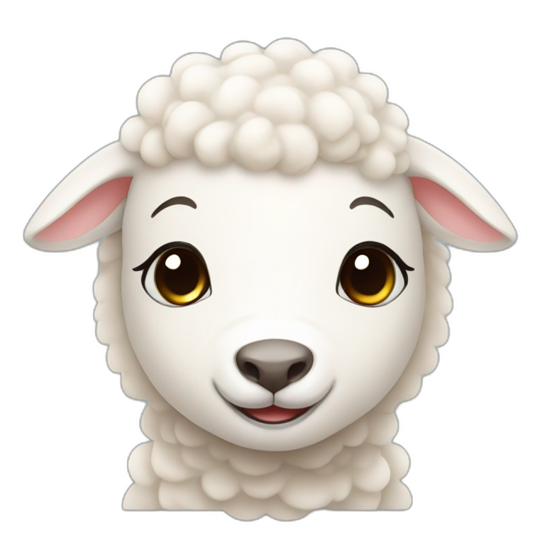 a cute little lamb emoji