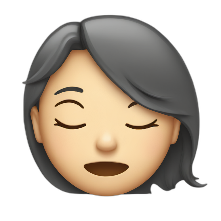girl-sleeping-with-mouth-open emoji