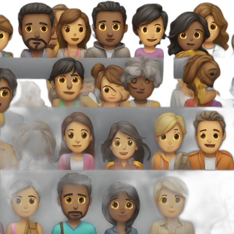 people waiting in row  emoji