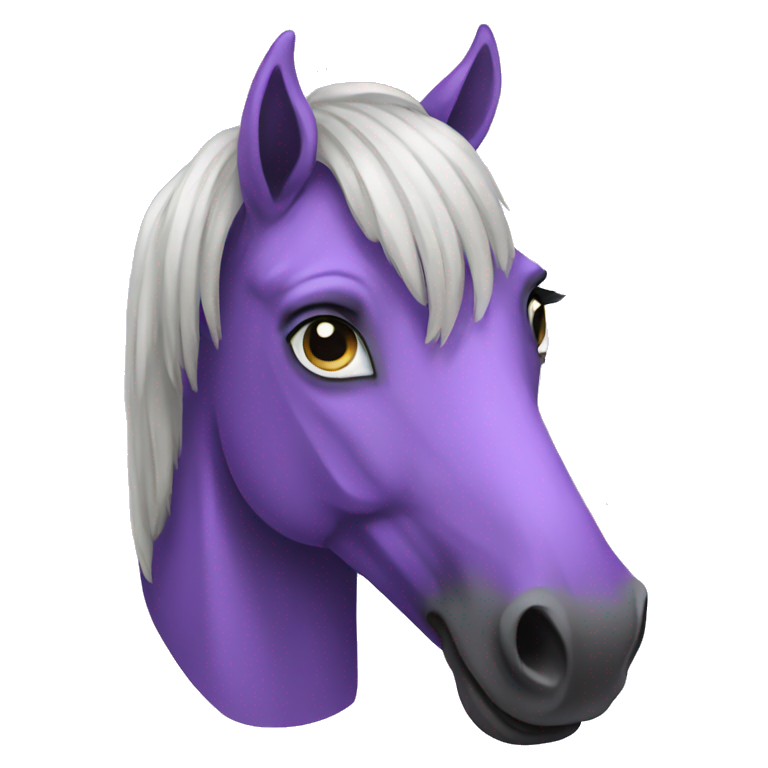 A purple horse emoji