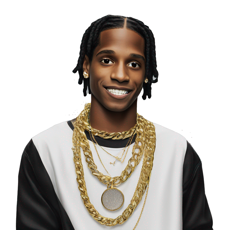 asap rocky with jewelry emoji AI Emoji Generator