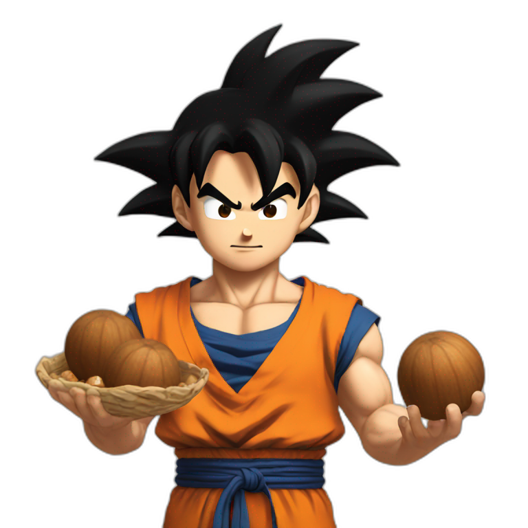 goku holding nuts emoji