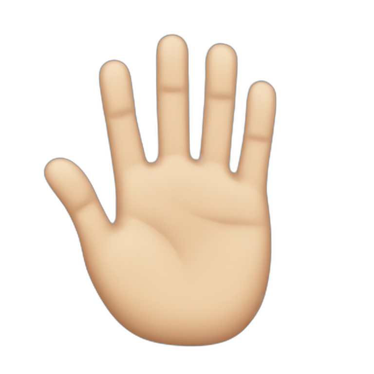 6 fingers hand emoji