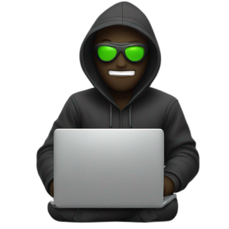 Hacker with laptop emoji