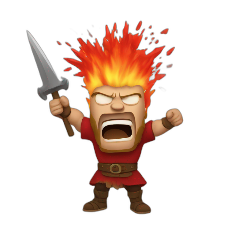 exploding rage red viking emoji