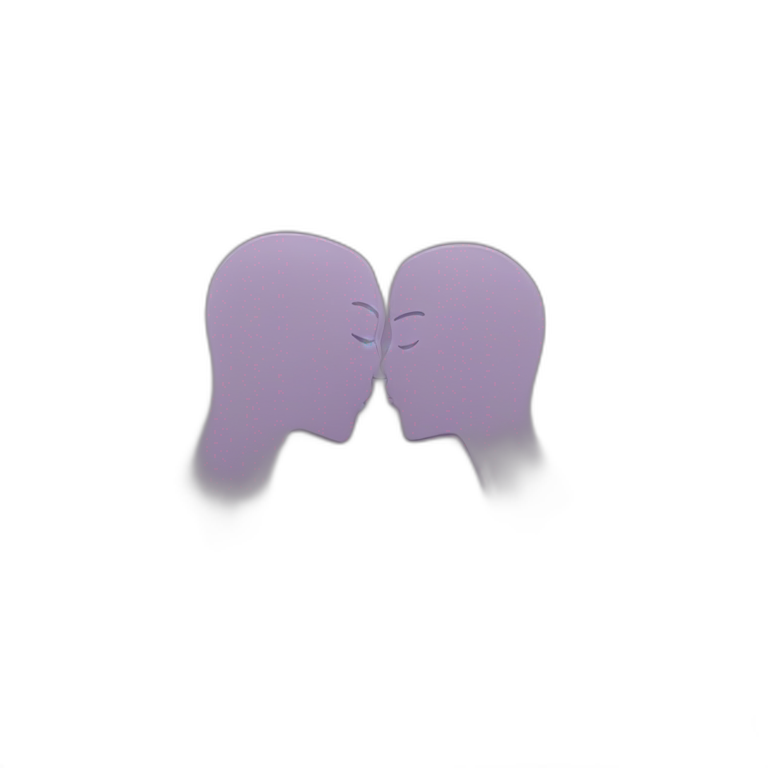 Two people kissing each other.   emoji
