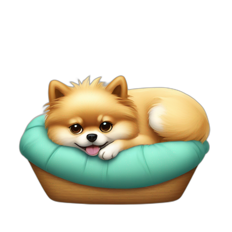 Dog-pomeranian-lazy-day emoji