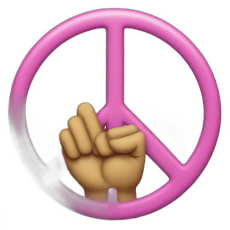 Peace sign emoji