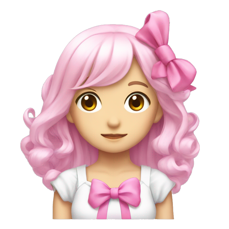 anime magical girl with pink bow emoji