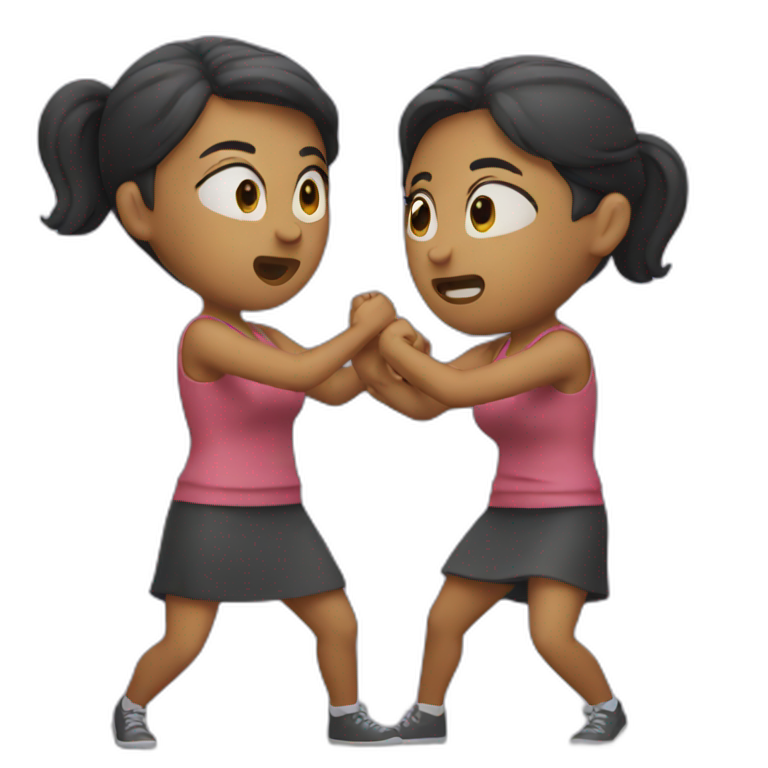 Two women fighting emoji