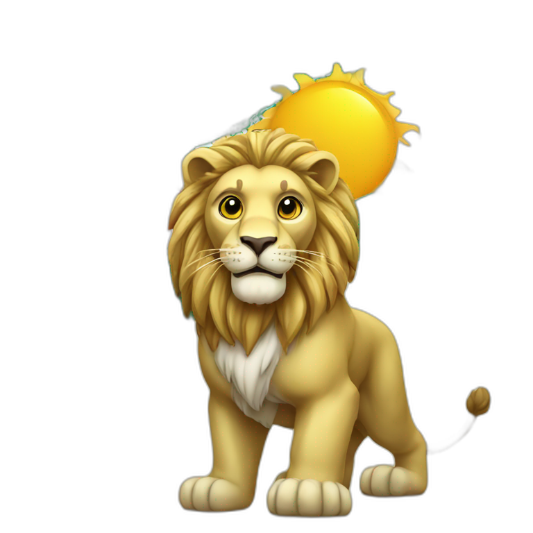 Iran lion and sun flag emoji