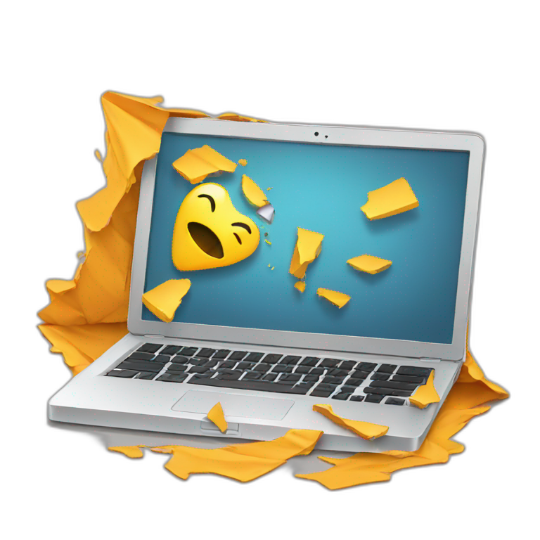 Broken laptop emoji