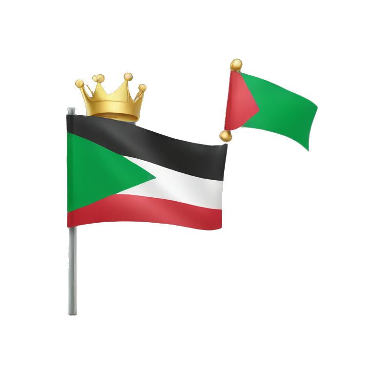 palestine flag with a crown emoji