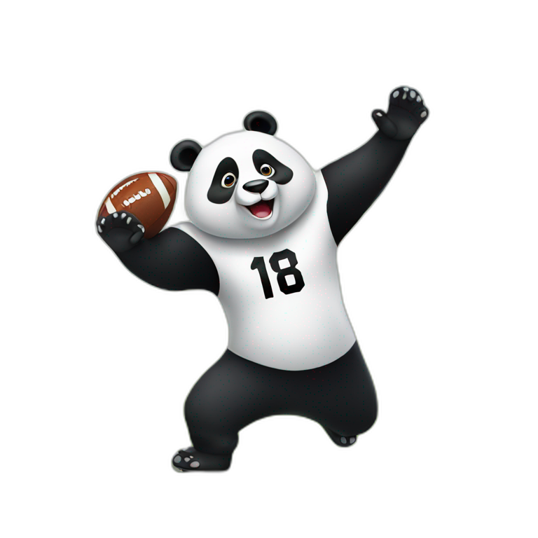 Panda playing football  emoji