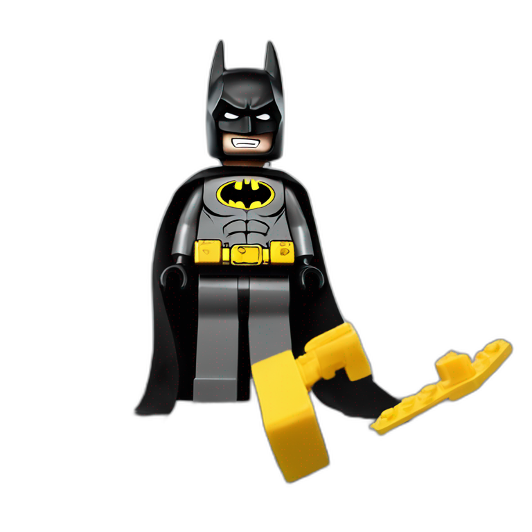 Lego batman hitting the griddy emoji